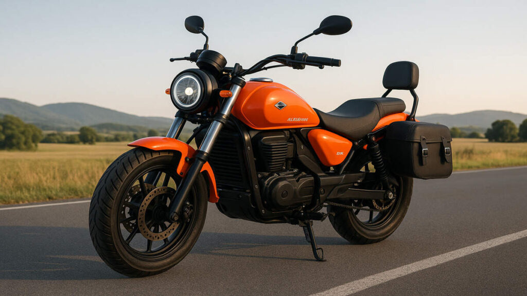 Komaki MX16 Pro orange model rear-side view 2026