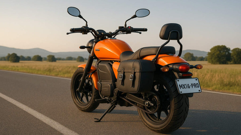 Komaki MX16 Pro orange model front-side view 2026