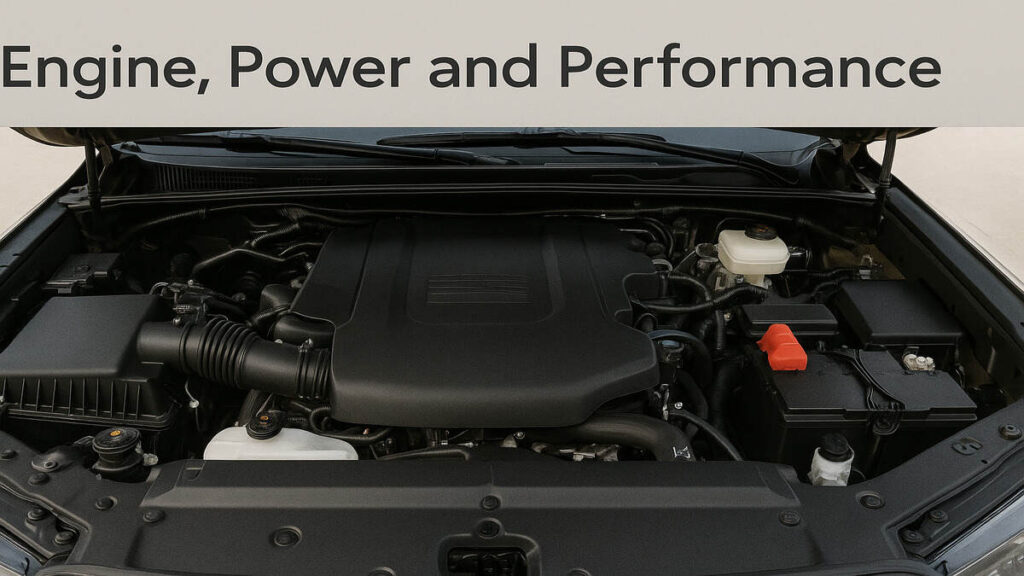 Toyota Land Cruiser 300 engine bay close-up in natural light