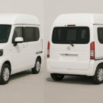 “Honda N Box Camper 2026 front and rear view in Pearl White color, clean background, realistic daylight photo.”